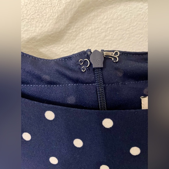 Anne Klein Polka Dot Midi Dress - Size 4 - Navy and White - New Without Tags - Picture 7 of 10